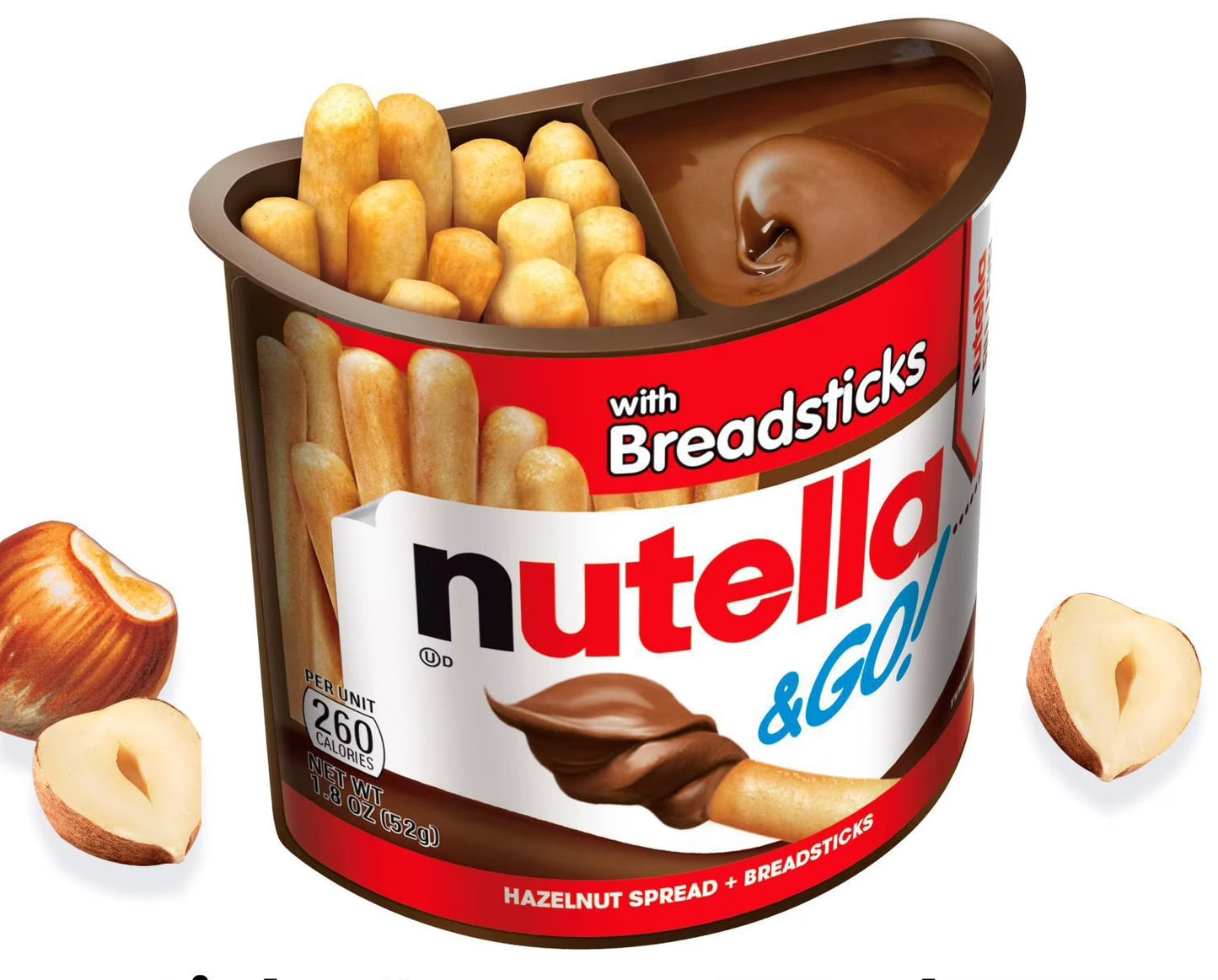 Nutella & GO! Hazelnut and Cocoa Spread + Breadsticks - 4 pk