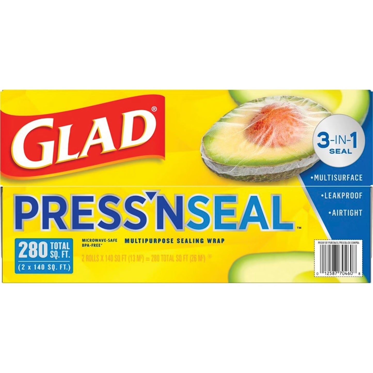 Glad Press'n Seal Plastic Food Wrap 140 sq. ft./roll - 2 rolls | Shop authentic international groceries from the USA, UK & Asia in Ghana. Get your favorite snacks, cereals, sauces, and household essentials delivered fast in Accra and across Ghana. Same-day delivery available. WhatsApp: 055-354-7661