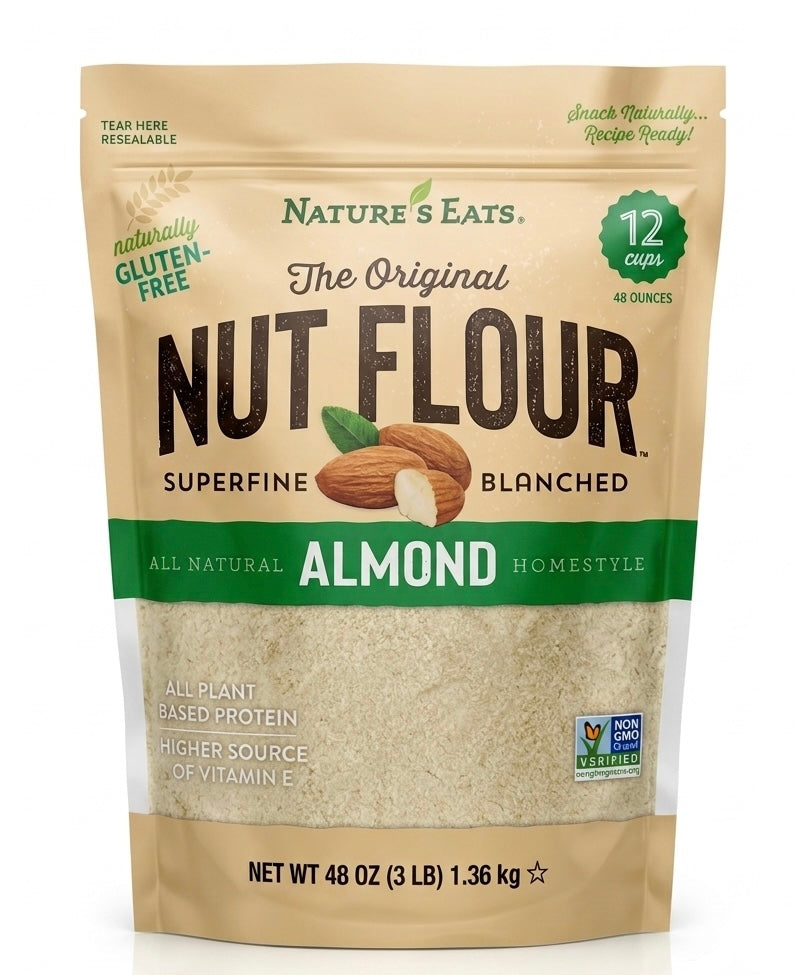 Nature's Eats Blanched Almond Nut Flour - 3 lb | Shop authentic international groceries from the USA, UK & Asia in Ghana. Get your favorite snacks, cereals, sauces, and household essentials delivered fast in Accra and across Ghana. Same-day delivery available. WhatsApp: 055-354-7661
