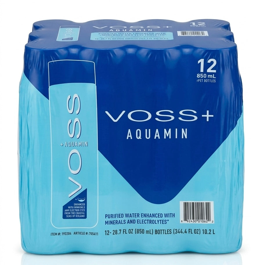 Voss Aquamin Enhanced Water 850 ml - 12 pk | Shop authentic international groceries from the USA, UK & Asia in Ghana. Get your favorite snacks, cereals, sauces, and household essentials delivered fast in Accra and across Ghana. Same-day delivery available. WhatsApp: 055-354-7661