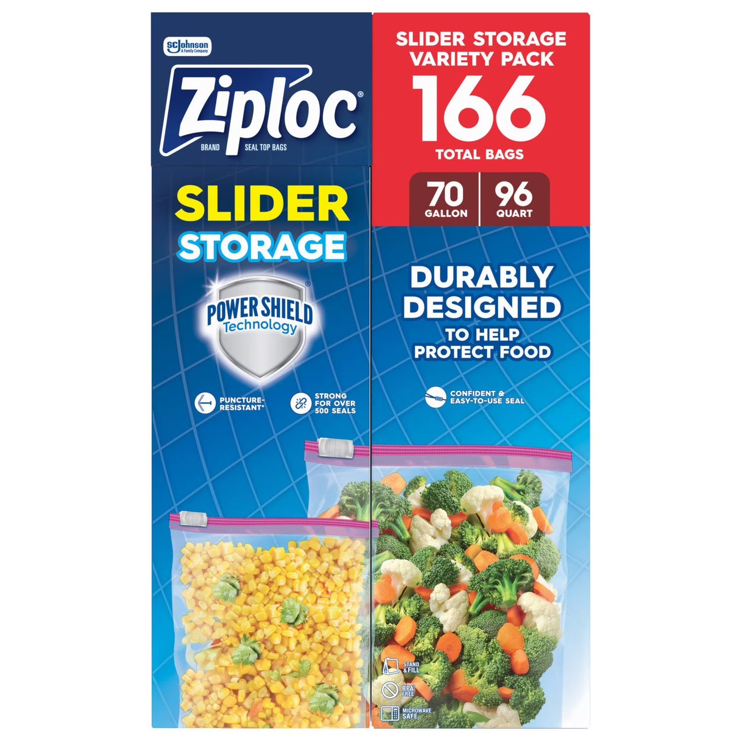 Ziploc Slider Storage Bags Variety Pack- Quart 96 ct., Gallon 70 ct. | Shop authentic international groceries from the USA, UK & Asia in Ghana. Get your favorite snacks, cereals, sauces, and household essentials delivered fast in Accra and across Ghana. Same-day delivery available. WhatsApp: 055-354-7661