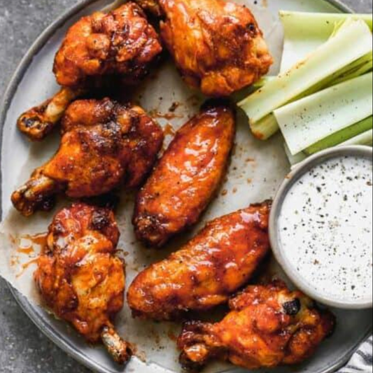 Classic Buttery Buffalo Chicken Wings Using Kinder's Buttery Buffalo Wing Sauce
