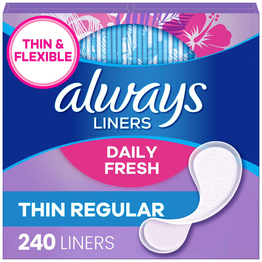 Always Daily Panty Liners, Unscented - 240 ct | Shop authentic international groceries from the USA, UK & Asia in Ghana. Get your favorite snacks, cereals, sauces, and household essentials delivered fast in Accra and across Ghana. Same-day delivery available. WhatsApp: 055-354-7661