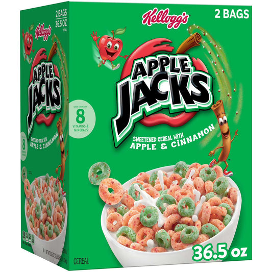 Apple Jacks Cereal - 2 Bags | Shop authentic international groceries from the USA, UK & Asia in Ghana. Get your favorite snacks, cereals, sauces, and household essentials delivered fast in Accra and across Ghana. Same-day delivery available. WhatsApp: 055-354-7661