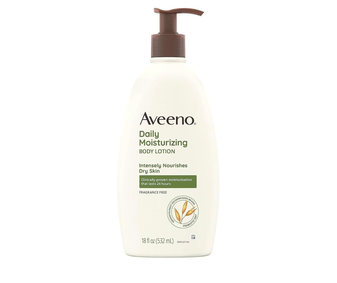 Aveeno Daily Moisturizing Body Lotion - 532 ml | Shop authentic international groceries from the USA, UK & Asia in Ghana. Get your favorite snacks, cereals, sauces, and household essentials delivered fast in Accra and across Ghana. Same-day delivery available. WhatsApp: 055-354-7661