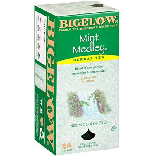 Bigelow Mint Medley Herbal Tea Bags - 28 ct | Shop authentic international groceries from the USA, UK & Asia in Ghana. Get your favorite snacks, cereals, sauces, and household essentials delivered fast in Accra and across Ghana. Same-day delivery available. WhatsApp: 055-354-7661