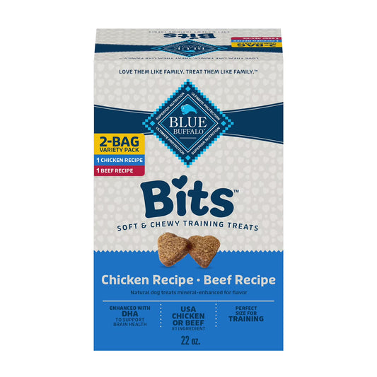 Blue Buffalo Blue Bits Chicken and Beef Variety Pack - 623 g | Shop authentic international groceries from the USA, UK & Asia in Ghana. Get your favorite snacks, cereals, sauces, and household essentials delivered fast in Accra and across Ghana. Same-day delivery available. WhatsApp: 055-354-7661