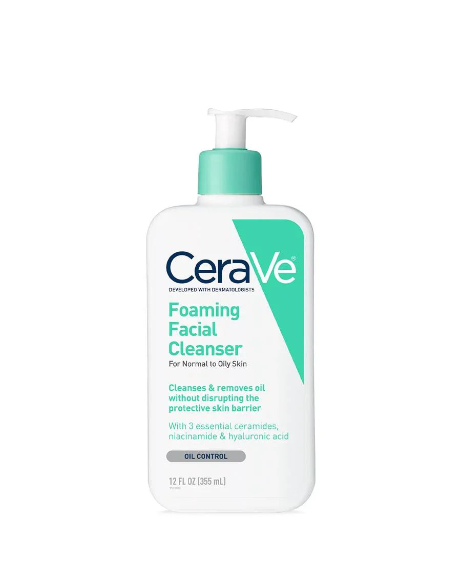 CeraVe Foaming Facial Cleanser, Normal to Oily Skin - 355 ml | Shop authentic international groceries from the USA, UK & Asia in Ghana. Get your favorite snacks, cereals, sauces, and household essentials delivered fast in Accra and across Ghana. Same-day delivery available. WhatsApp: 055-354-7661