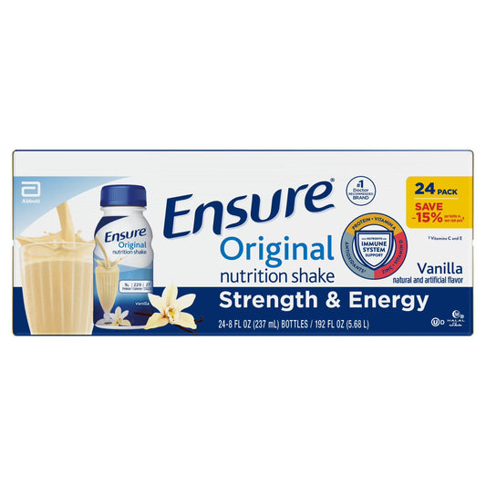 Ensure Original Vanilla Nutrition Shake - 24 pack | Buy American, UK & Asian Groceries in Ghana | Fast Delivery in Accra & Nationwide
Shop authentic international groceries from the USA, UK & Asia in Ghana. Get your favorite snacks, cereals, sauces, and household essentials delivered fast in Accra and across Ghana. Same-day delivery available. WhatsApp: 055-354-7661