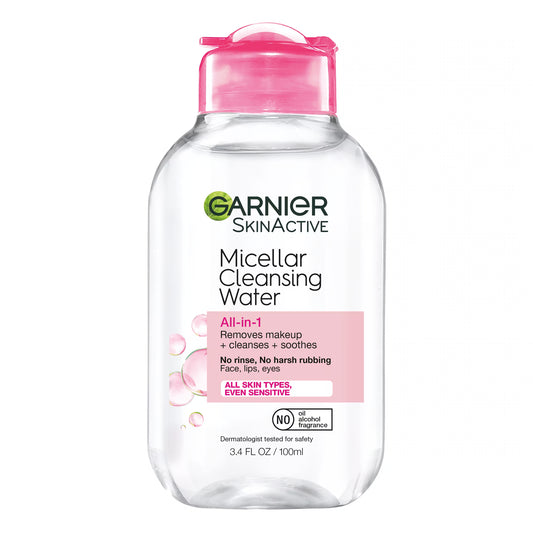 Garnier Micellar Water Hydrating Facial Cleanser & Makeup Remover - 100 ml | Shop authentic international groceries from the USA, UK & Asia in Ghana. Get your favorite snacks, cereals, sauces, and household essentials delivered fast in Accra and across Ghana. Same-day delivery available. WhatsApp: 055-354-7661