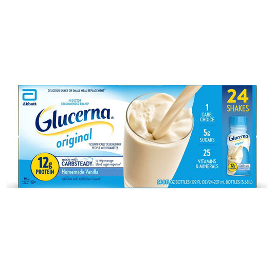 Glucerna 12g Protein Small Meal Replacement Shake, Homemade Vanilla - 24 pk | Shop authentic international groceries from the USA, UK & Asia in Ghana. Get your favorite snacks, cereals, sauces, and household essentials delivered fast in Accra and across Ghana. Same-day delivery available. WhatsApp: 055-354-7661
