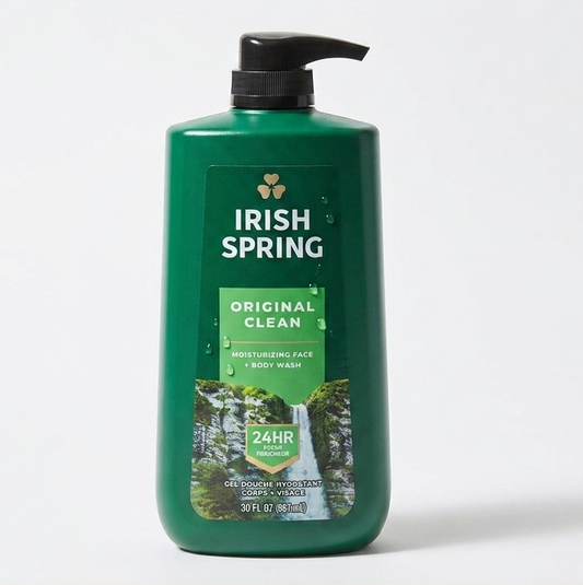 Irish Spring Body Wash for Men, Original Clean - 887 ml | Shop authentic international groceries from the USA, UK & Asia in Ghana. Get your favorite snacks, cereals, sauces, and household essentials delivered fast in Accra and across Ghana. Same-day delivery available. WhatsApp: 055-354-7661