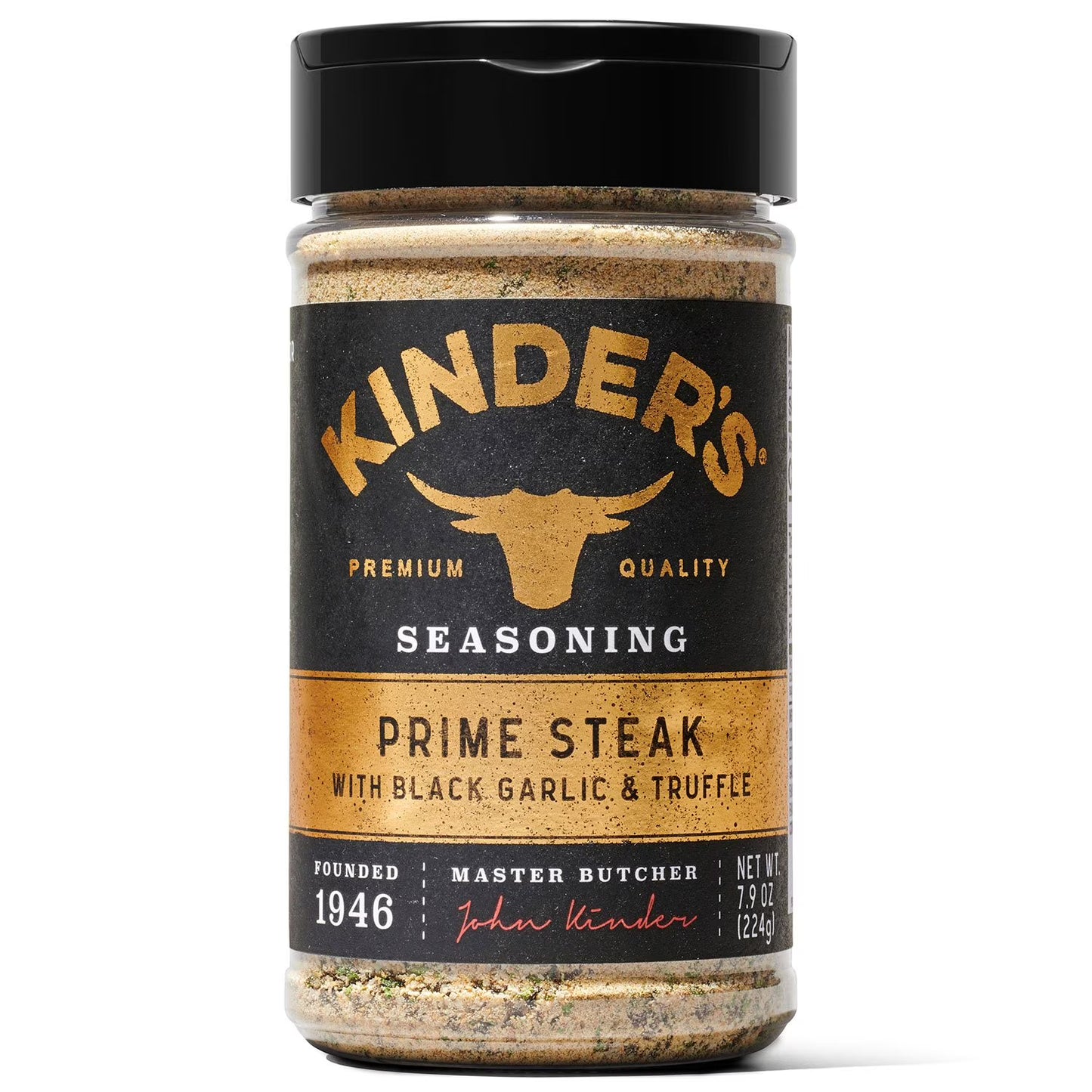 Kinder's Prime Steak with Black Garlic and Truffle Seasoning - 224 g | Shop authentic international groceries from the USA, UK & Asia in Ghana. Get your favorite snacks, cereals, sauces, and household essentials delivered fast in Accra and across Ghana. Same-day delivery available. WhatsApp: 055-354-7661