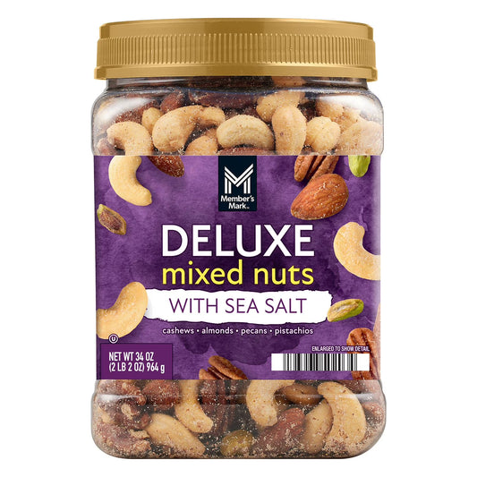 Member's Mark Deluxe Mixed Nuts with Sea Salt - 34 oz | Buy American, UK & Asian Groceries in Ghana | Fast Delivery in Accra & Nationwide
Shop authentic international groceries from the USA, UK & Asia in Ghana. Get your favorite snacks, cereals, sauces, and household essentials delivered fast in Accra and across Ghana. Same-day delivery available. WhatsApp: 055-354-7661