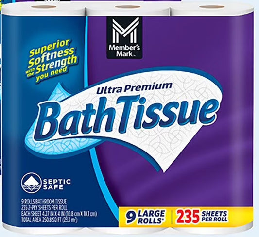 Member's Mark Ultra Premium 2-Ply Toilet Paper - 9 rolls | Shop authentic international groceries from the USA, UK & Asia in Ghana. Get your favorite snacks, cereals, sauces, and household essentials delivered fast in Accra and across Ghana. Same-day delivery available. WhatsApp: 055-354-7661