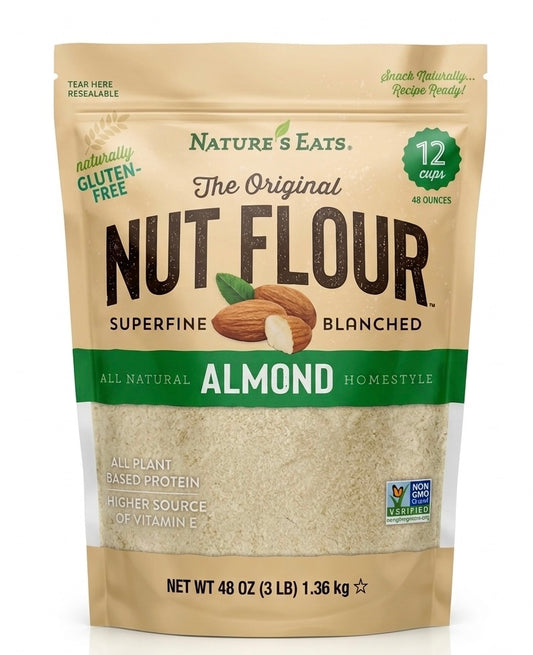 Nature's Eats Blanched Almond Nut Flour - 3 lb | Shop authentic international groceries from the USA, UK & Asia in Ghana. Get your favorite snacks, cereals, sauces, and household essentials delivered fast in Accra and across Ghana. Same-day delivery available. WhatsApp: 055-354-7661