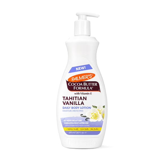 Palmer's Cocoa Butter Formula Body Lotion, Tahitian Vanilla - 591 ml | Shop authentic international groceries from the USA, UK & Asia in Ghana. Get your favorite snacks, cereals, sauces, and household essentials delivered fast in Accra and across Ghana. Same-day delivery available. WhatsApp: 055-354-7661