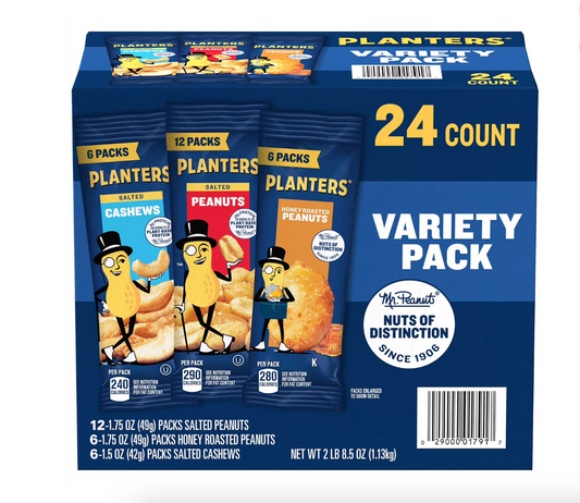 Planters Variety Pack Cashews & Peanuts - 24 pack | Buy American, UK & Asian Groceries in Ghana | Fast Delivery in Accra & Nationwide
Shop authentic international groceries from the USA, UK & Asia in Ghana. Get your favorite snacks, cereals, sauces, and household essentials delivered fast in Accra and across Ghana. Same-day delivery available. WhatsApp: 055-354-7661