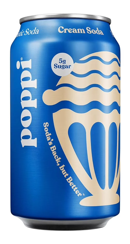 Poppi Prebiotic Cream Soda - 5 pk | Shop authentic international groceries from the USA, UK & Asia in Ghana. Get your favorite snacks, cereals, sauces, and household essentials delivered fast in Accra and across Ghana. Same-day delivery available. WhatsApp: 055-354-7661