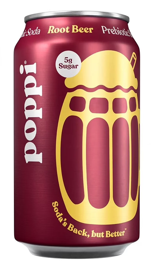Poppi Prebiotic Root Beer Soda  - 5 pk | Shop authentic international groceries from the USA, UK & Asia in Ghana. Get your favorite snacks, cereals, sauces, and household essentials delivered fast in Accra and across Ghana. Same-day delivery available. WhatsApp: 055-354-7661