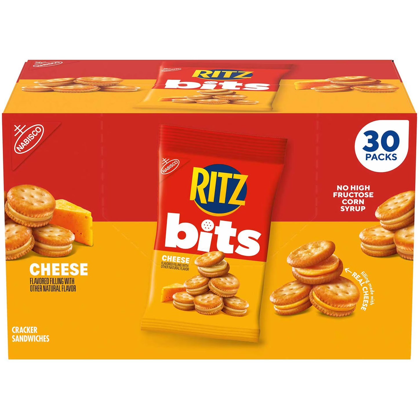RITZ Bits Cheese Sandwich Crackers - 30 pk | Shop authentic international groceries from the USA, UK & Asia in Ghana. Get your favorite snacks, cereals, sauces, and household essentials delivered fast in Accra and across Ghana. Same-day delivery available. WhatsApp: 055-354-7661
