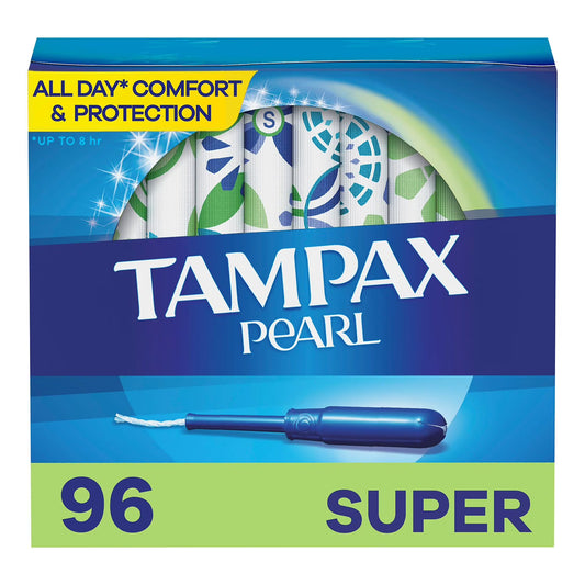 Tampax Pearl Super Tampons, Unscented - 96 ct | Shop authentic international groceries from the USA, UK & Asia in Ghana. Get your favorite snacks, cereals, sauces, and household essentials delivered fast in Accra and across Ghana. Same-day delivery available. WhatsApp: 055-354-7661