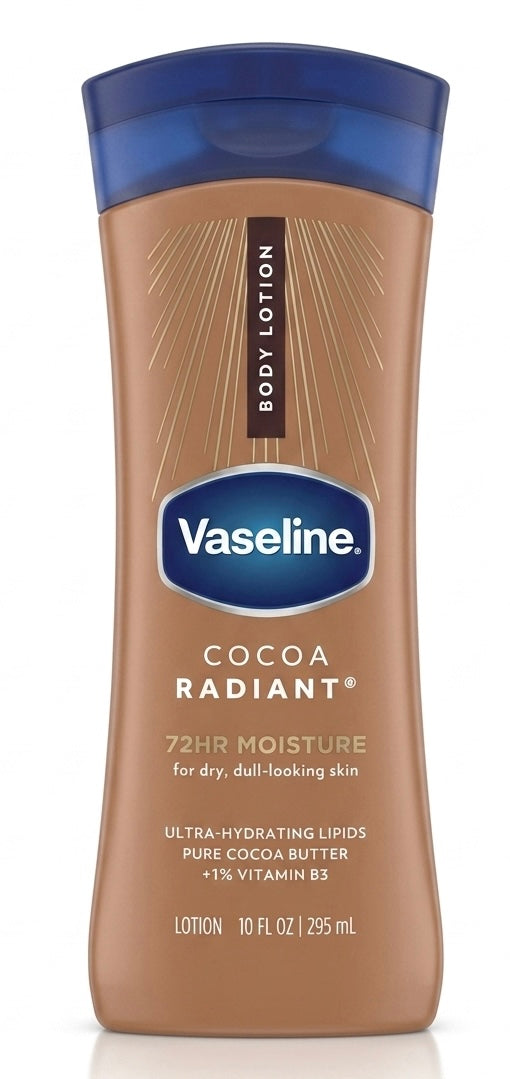 Vaseline Cocoa Radiant Lotion - 295 ml | Shop authentic international groceries from the USA, UK & Asia in Ghana. Get your favorite snacks, cereals, sauces, and household essentials delivered fast in Accra and across Ghana. Same-day delivery available. WhatsApp: 055-354-7661