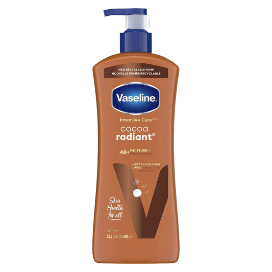 Vaseline Cocoa Radiant Lotion - 600 ml | Shop authentic international groceries from the USA, UK & Asia in Ghana. Get your favorite snacks, cereals, sauces, and household essentials delivered fast in Accra and across Ghana. Same-day delivery available. WhatsApp: 055-354-7661