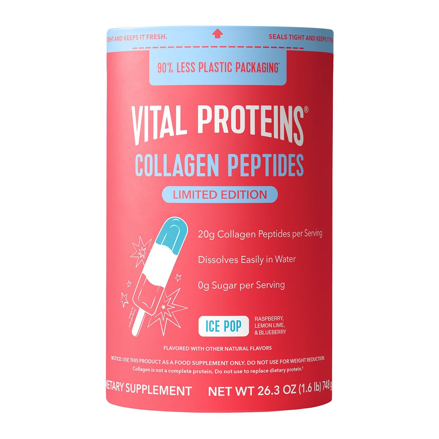 Vital Proteins Collagen Peptides Powder, Limited Edition Ice Pop - 748 g | Buy American, UK & Asian Groceries in Ghana | Fast Delivery in Accra & Nationwide
Shop authentic international groceries from the USA, UK & Asia in Ghana. Get your favorite snacks, cereals, sauces, and household essentials delivered fast in Accra and across Ghana. Same-day delivery available. WhatsApp: 055-354-7661
